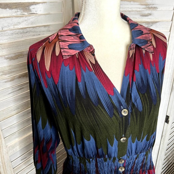 Soft SURROUNDINGS Women's Ancient Isle Shirt Dress Multicolor NEW Medium Petite - Picture 10 of 16